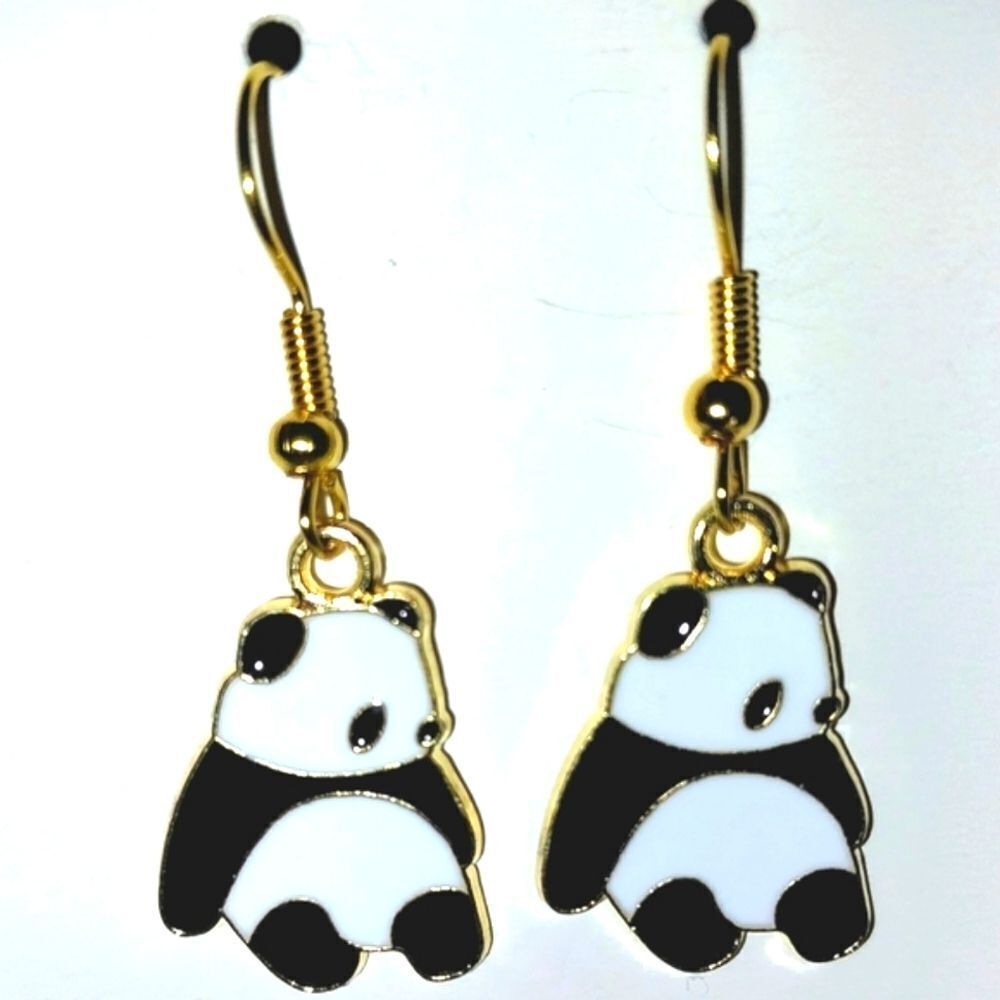 Hand crafted panda earrings for women and kids